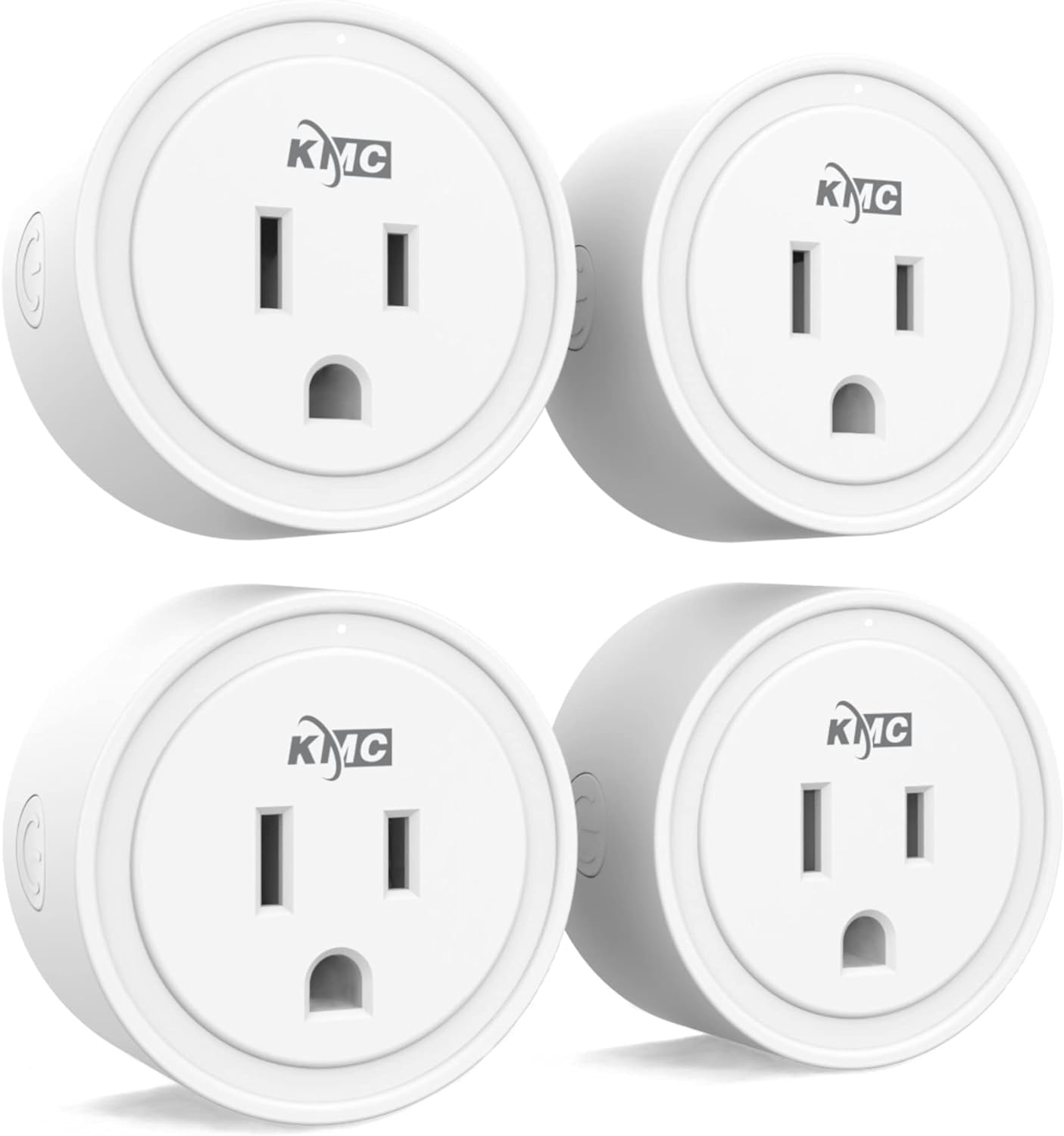 KMC Mini Smart Plug 4-Pack Wi-Fi Outlet for Lights Remote Home Control  