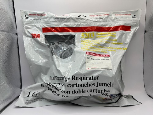 NUOVO 3M Respiratore Monouso 5103 Piccolo/Medio/Grande Gas Acido Organico Vapore - Foto 3 di 7