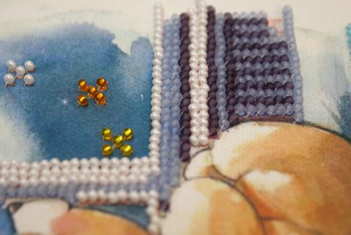 Hágalo usted mismo Kit de bordado de cuentas "Starlight night" 5.9"x5.9" / 15.0x15.0 cm, Abris Art - Imagen 5 de 5