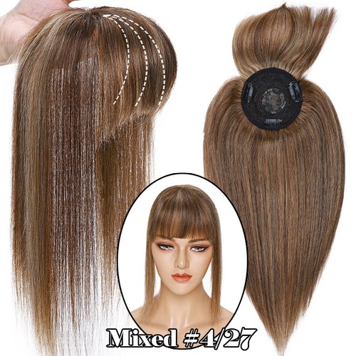 CLEARANCE Russian Virgin Human Hair Topper Top Piece Women Hairpiece Wiglet Mono - Picture 42 of 45