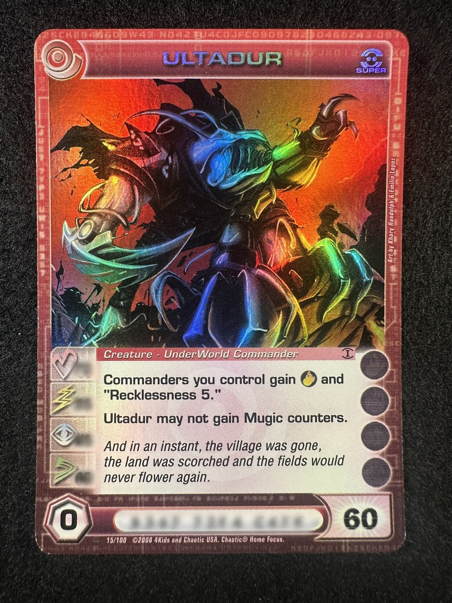 Chaotic TCG Max E 60 Ultadur 15/100 ZOTH 1st Ed Super Rare NM/LP