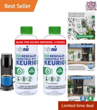 Descaling Solution Liquid 2 Bottles Plant Based Kit Removes Limescale Coffee ...