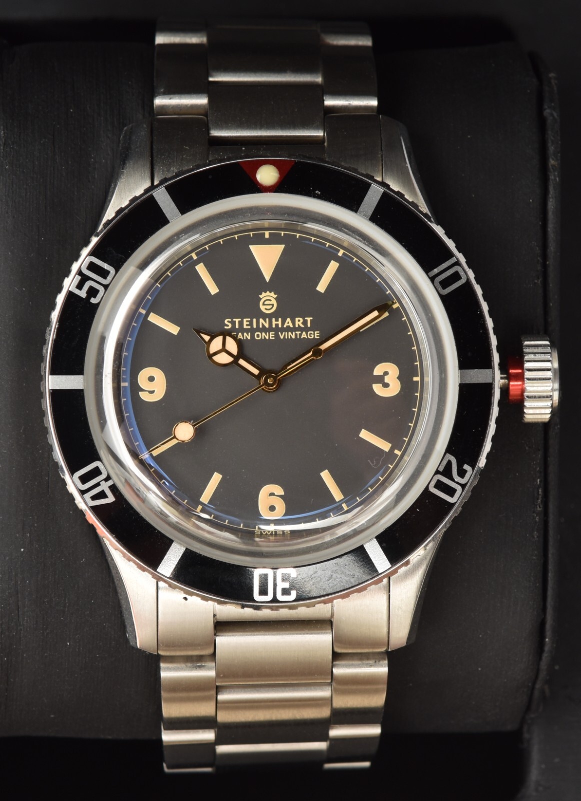 Steinhart Ocean One Vintage Diver Watch Swiss Automatic 103-0294