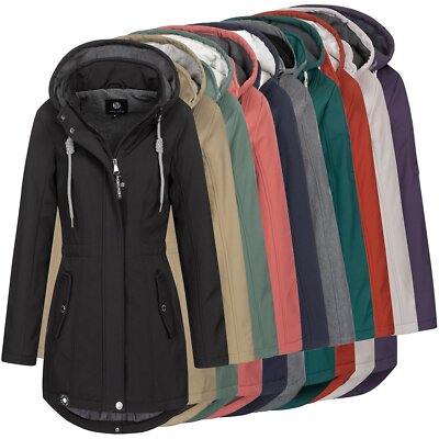 Damen Softshelljacke Kurzmantel Outdoor Übergang Regen Wind Frauen Jacke  Ivana