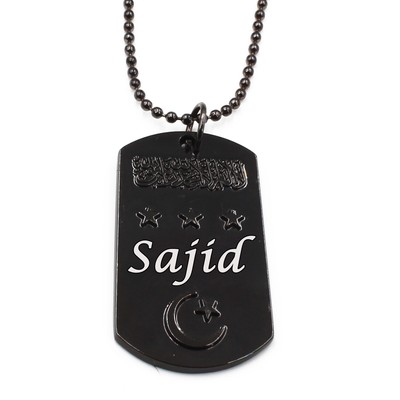 Personalised Engraved Mens Dog Tag Name 