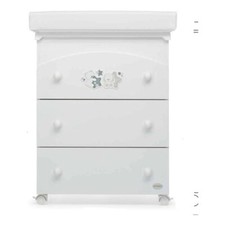 Foppapedretti Bagnetto fasciatoio 3 cassetti (69x47x89cm) PICCOLI AMICI Bianco