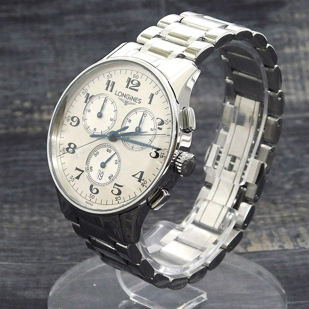 LONGINES Heritage Olympic S. Steel L26494 Quartz Wrist Watch #W052