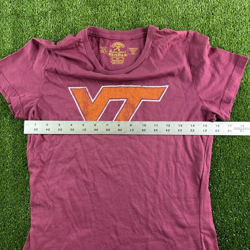 Virginia Tech Hokies Shirt Authentic Retro Sport Heisman Reebok Women’s Small - Picture 7 of 8