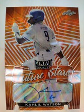 KAHLIL WATSON #/4 AUTO Orange Mojo 2021 Leaf Metal Draft Baseball Prizm 1st 