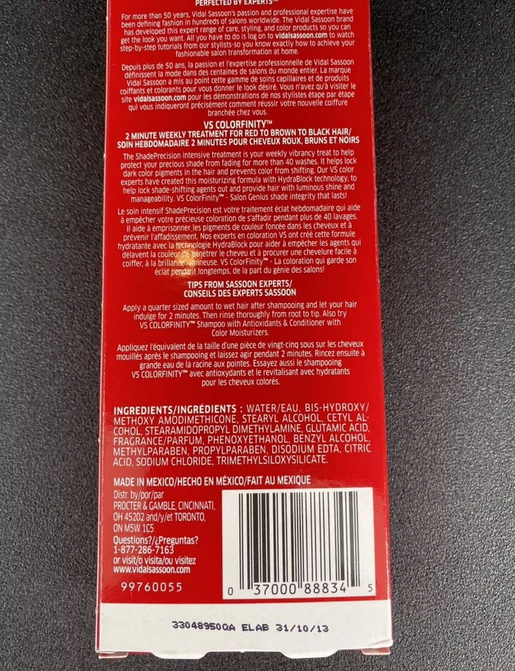 Vidal Sassoon Pro Series Color Finity 2 Minute Shadeprecision Rich Darks 1.96 OZ - Image 3 of 4