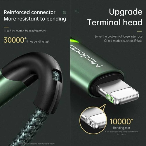 Nylon Mcdodo Long Lasting LED Fast Charging Cable For Type C/iPhone USB C - Picture 4 of 16