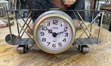Aeroplane clock metal decorative analogue table clock-battery powered
