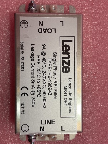 Lenze Single Phase RFI Filter Type: H6-196943 - Picture 4 of 7