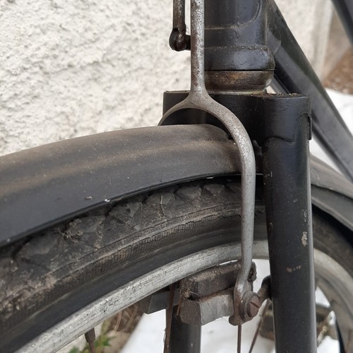 Bicicletta uomo/donna vintage anni 30/40 colore nero Sella originale in cuoio - Foto 5 di 9