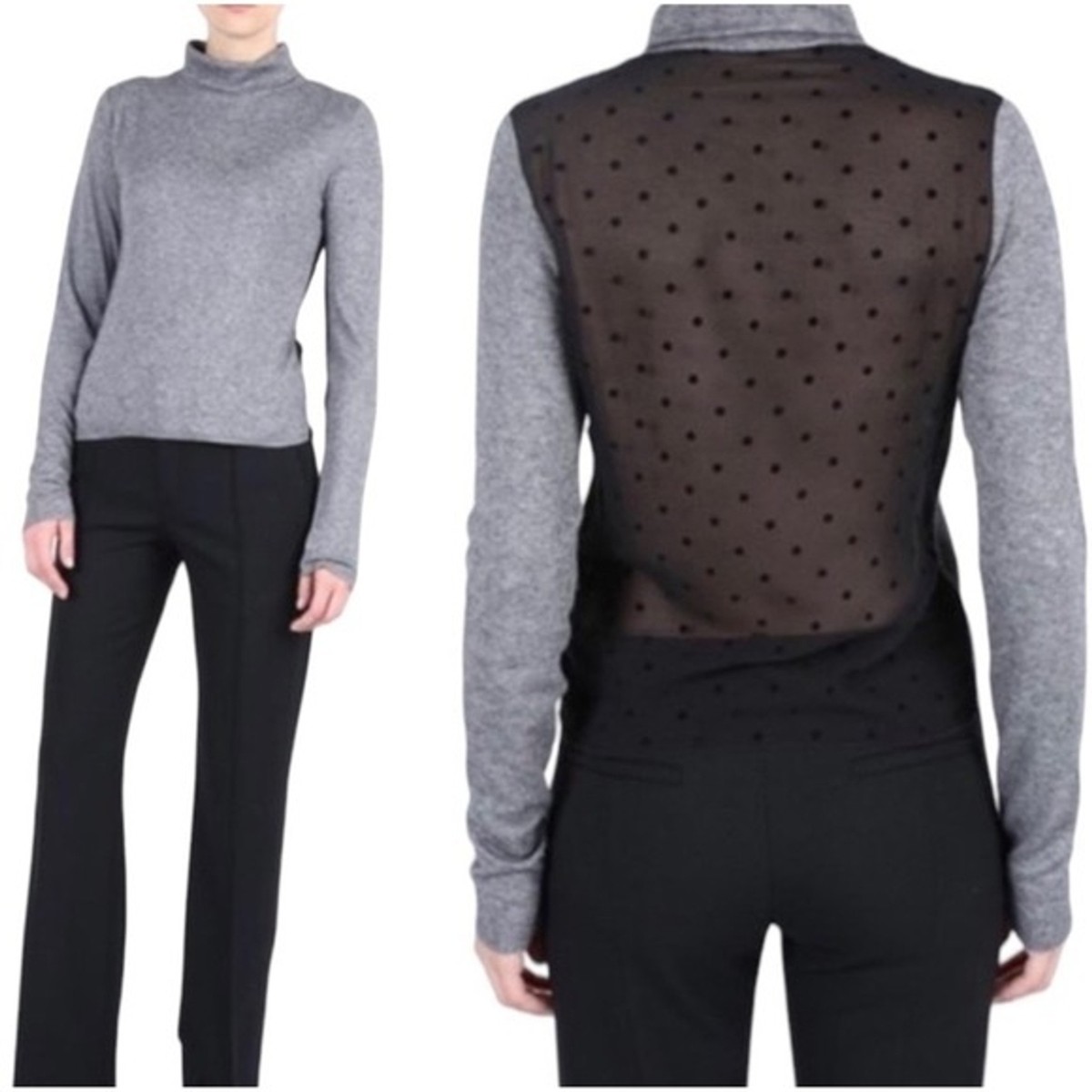 see by chloe sheer sleeve top