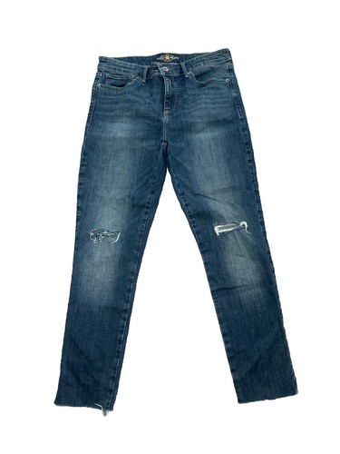 Women's Lucky Brand Ava Legging Jeans 10/30 Mid rise Medium Denim Distressed - Picture 3 of 4