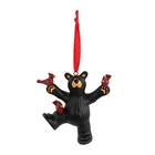 Big Sky Carvers Bearfoots Bear with Cardinals Ornament (New)