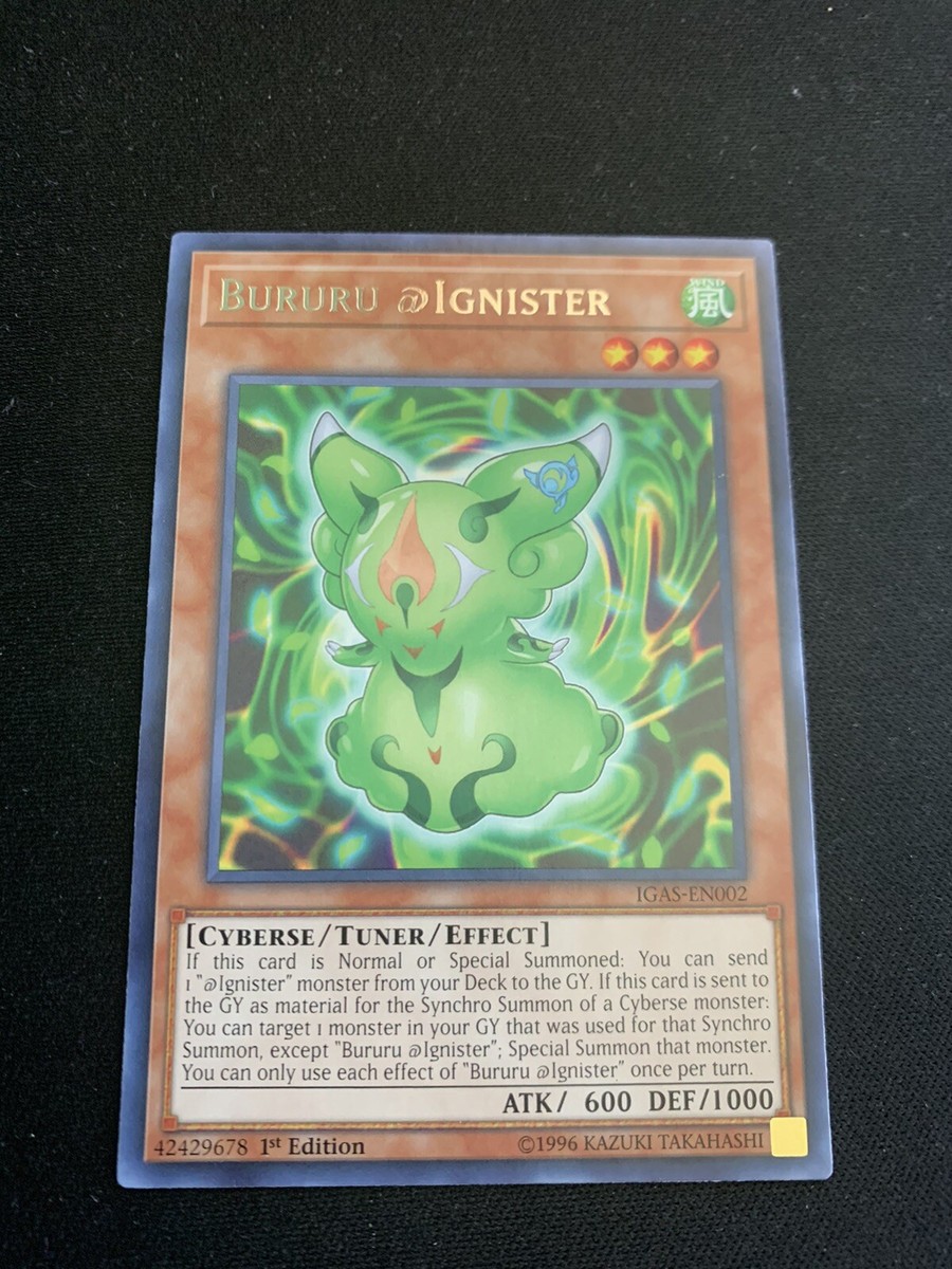 yugioh ignister cards Yugioh 1x Bururu @Ignister IGAS-EN002 Rare 1st Edition Mint!