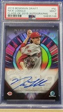 Nick Lodolo - 2019 Bowman Chrome Draft Class of 2019 Autograph Refractor  PSA 9