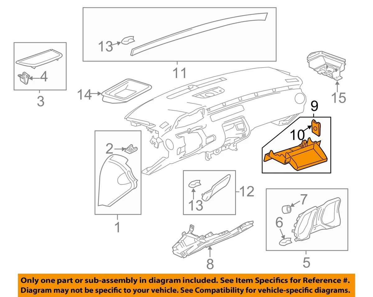 Chevrolet GM OEM 12-15 Camaro Instrument Panel Dash-Lower Panel 