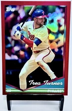 2024 Topps Archives Trea Turner /50 Red Foil Design Variation SP #292 Phillies