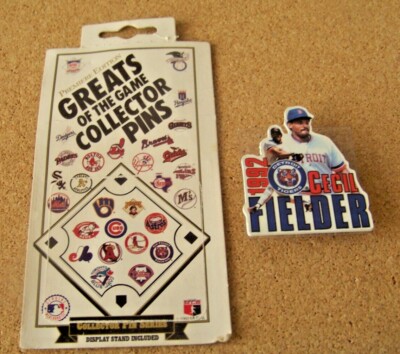1992 Cecil Fielder Badge pin Detroit Tigers brooch type Greats of the Game MLB