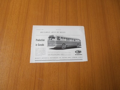 1959 OTTAWA TRANSIT CITY BUS CCF GEBAUT MIT BECLAWAT FENSTERN VINTAGE KANADA ALT