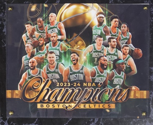 Boston Celtics 2024 NBA CHAMPIONS 15 x 18 PLAQUE With 6 Cards. Brand New - 第 2/9 張圖片