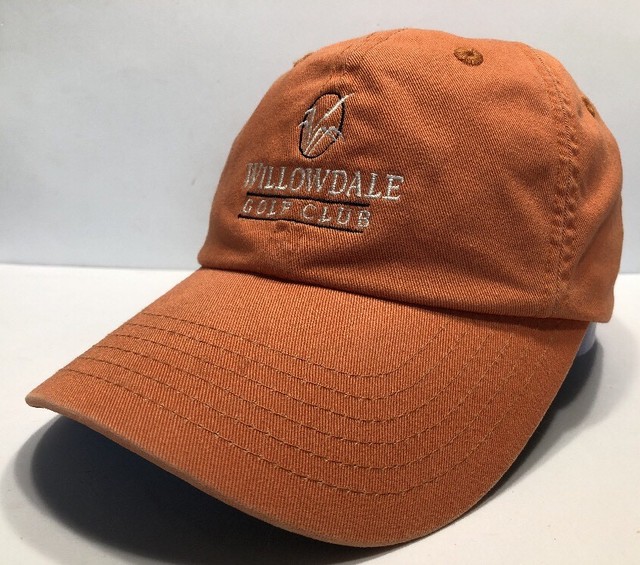 Willowdale Golf Club Scarborough ME Cap Hat Adult Adjustable Orange