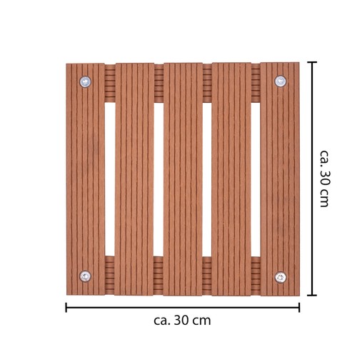Pflanzenroller WPC Blumen Rollbrett Pflanzenuntersetzer rund eckig 30 cm outdoor - Bild 12 von 18