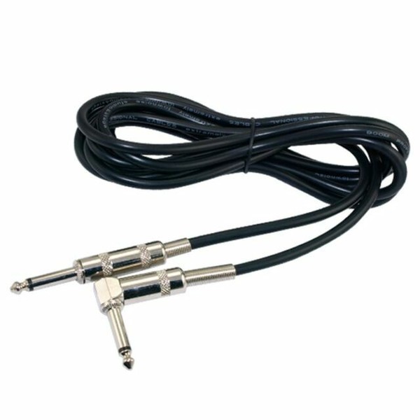 6.35mm 1/4 Inch 90 Degree Right Angle Jack Plug Guitar Lead Cable 3m