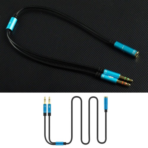 Headphone Mic Splitter for Pc Headphones Headset Adapter Earphones - Picture 3 of 11