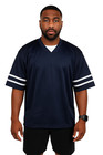 Football Jersey Heavyweight Mesh Athletic Top w/Stripe Game Day Style