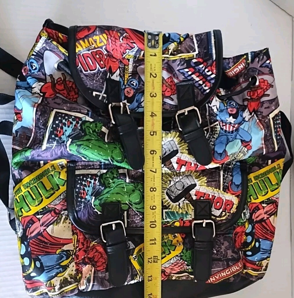 Marvel Comic Book Backpack Drawstring Rucksack Av… - image 10