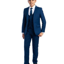 Perry Ellis PB363 5 pieces Kids Suits I Blue