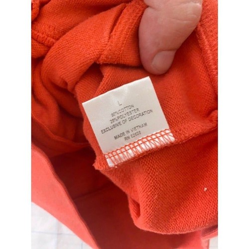 Girl's Large Hoodie South Pole Orange And Gold Embroidery Full Zip - Picture 7 of 8
