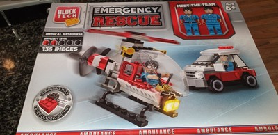 Block Tech Notfallrettung Mini-Bausatz 135-teilig/Weihnachtsgeschenk