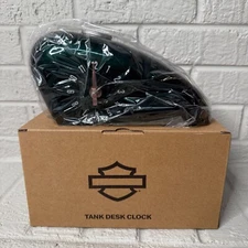 Harley Davidson Green Mini Replica Gas Tank Desk Clock Brand New In Box