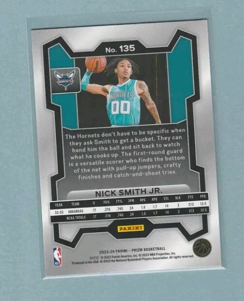 NICK SMITH JR #135 RC 2023-24 PANINI PRIZM HORNETS | eBay