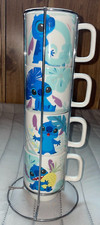 Disney Lilo And Stitch Stitch Stackable Ceramic Coffee Espresso Mugs Set Of 4