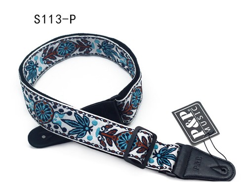 Embroidery Bohemian Cotton Electric Acoustic Guitar Belt Adjustable Soft Strap - Picture 27 of 99