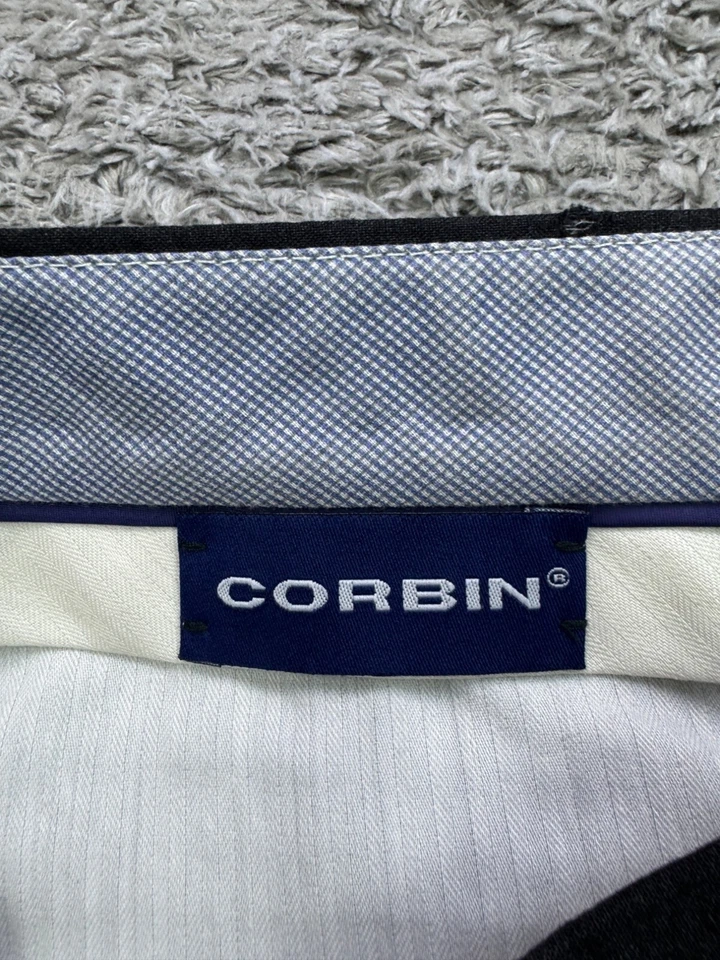 Calça Corbin Masculina 36R 36x32 Lã Cinza Carvão Plissada Preguiça Carreira Antiga - Imagem 3 de 4