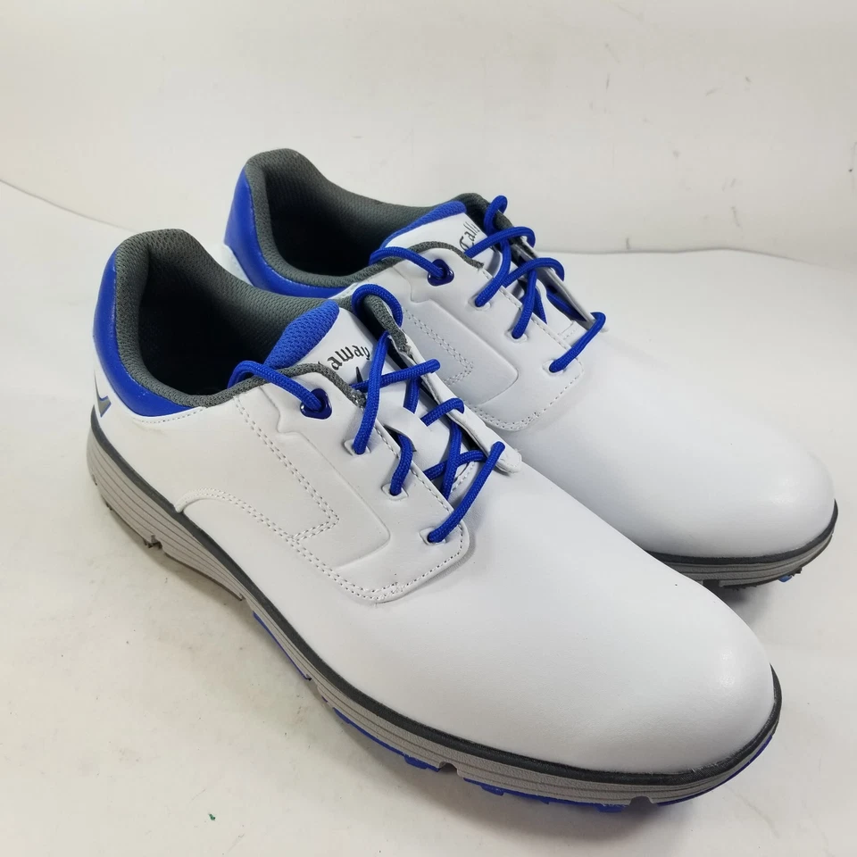 Zapatos de golf Callaway La Jolla LTD blancos picos para hombre 10,5, CG205WB Foto 3 de 4