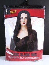 Spirit Halloween Sleek Black Wig Long Hair Horror Wife Washable Adult Size