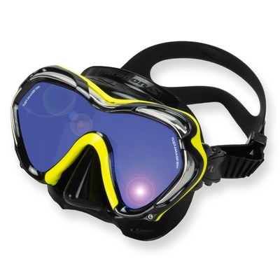 Tusa Paragon S Einglasmaske mit Crystal View Gläsern - schwarz gelb