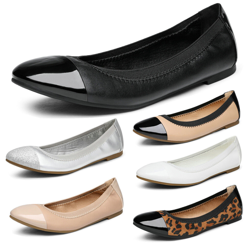 DREAM PAIRS Platte damesschoenen, opvouwbare ballerina's, platte