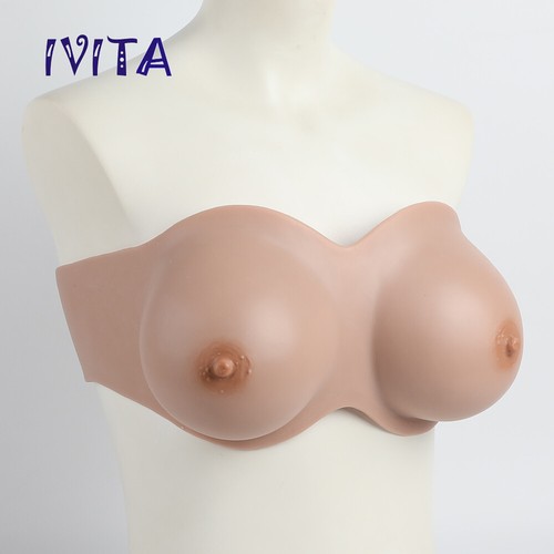 F Cup Silicone Breast Forms Bandeau For Transgender Crossdresser Big Boobs - Picture 11 of 12