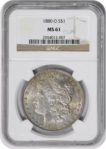 1880-O Morgan Silver Dollar MS61 NGC