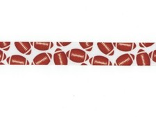Football ball footballs balls white background 7/8" Grosgrain Ribbon