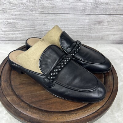Gianvito Rossi Women s Black Leather Slip On Flats Size 41 / 10